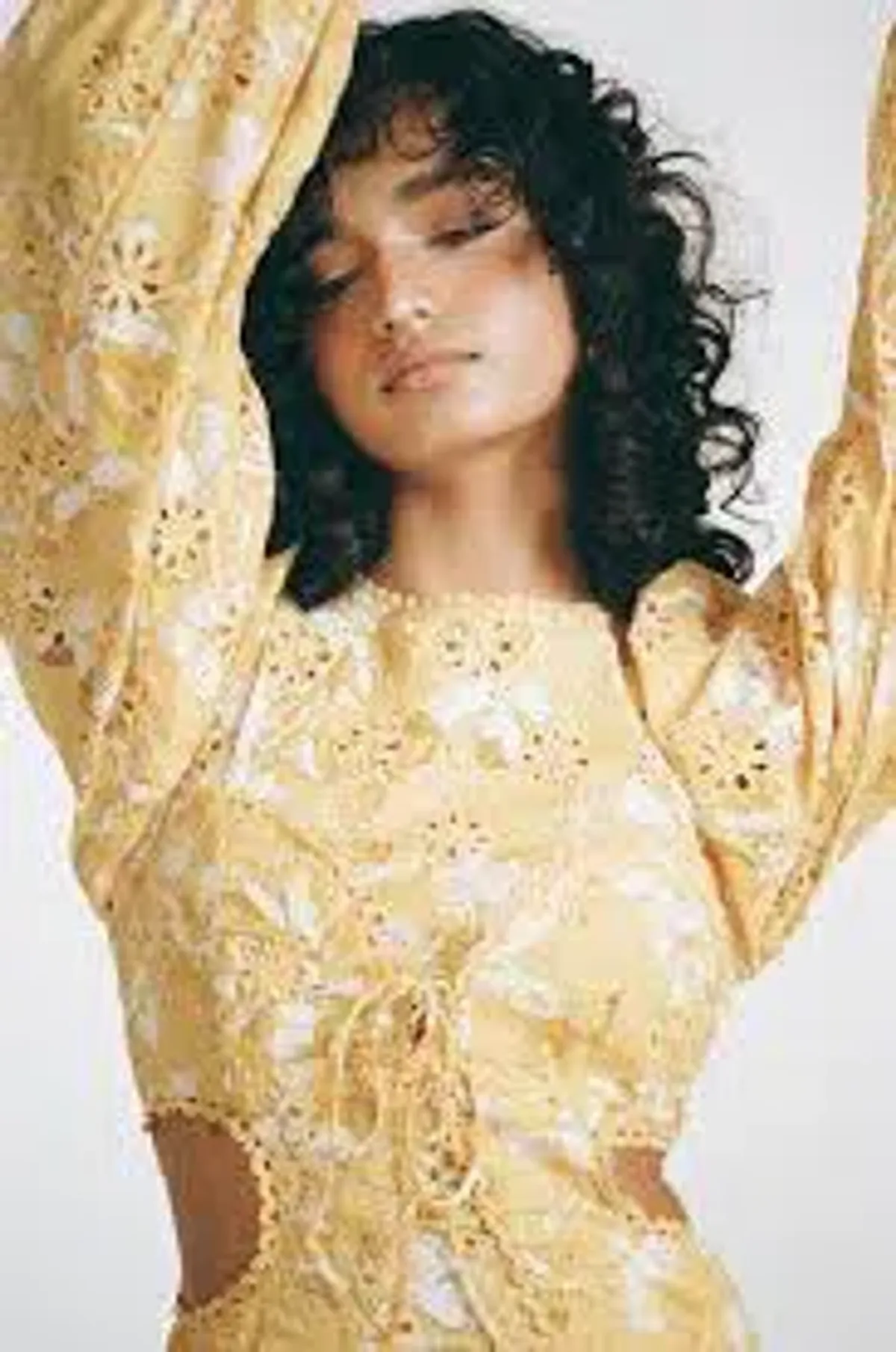 SABO Elysees Dress Yellow and White size XS - Image 4