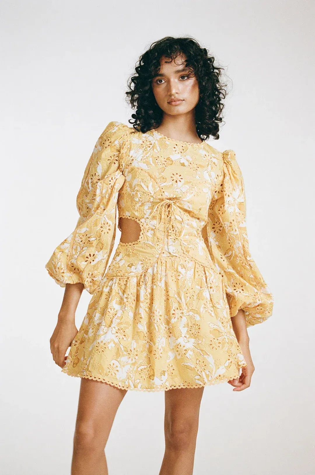 SABO Elysees Dress Yellow and White size XS for rent on The Volte - main image