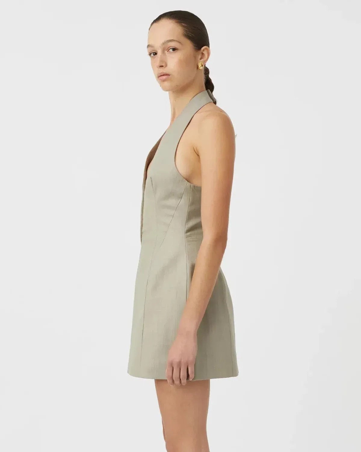 Camilla and Marc Pompidou Mini Dress Olive Marle Size 8 - Image 2