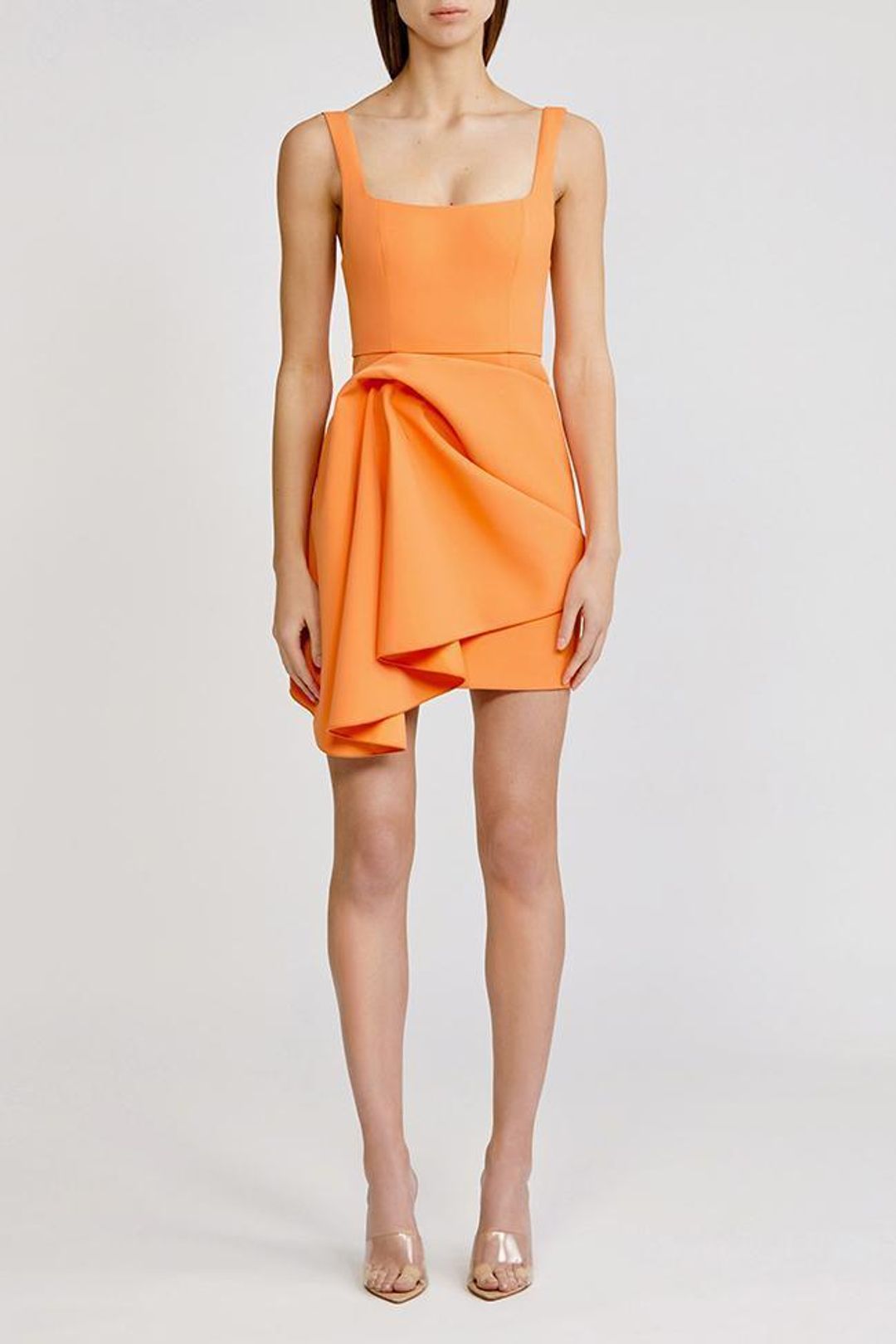 Acler - Clarke Dress - Papaya - Size 10 for rent on The Volte - main image