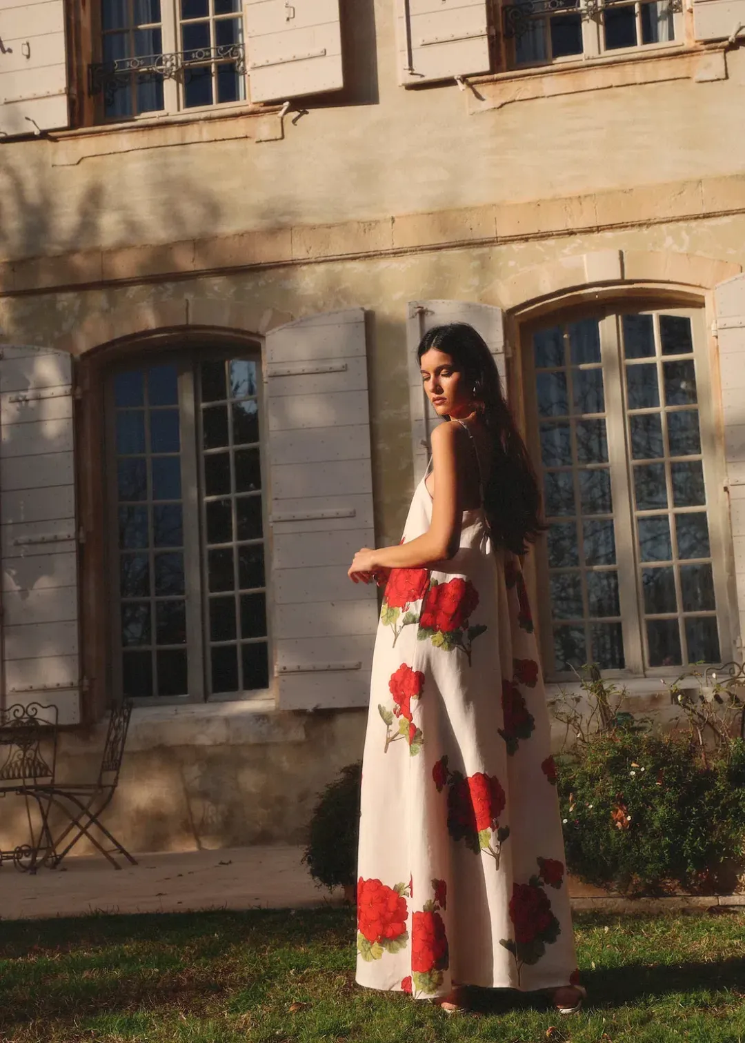 Morton Mac Camilla Dress in Crimson Ivy Maxi Dress Floral Size S/ AU 8 for rent on The Volte - main image