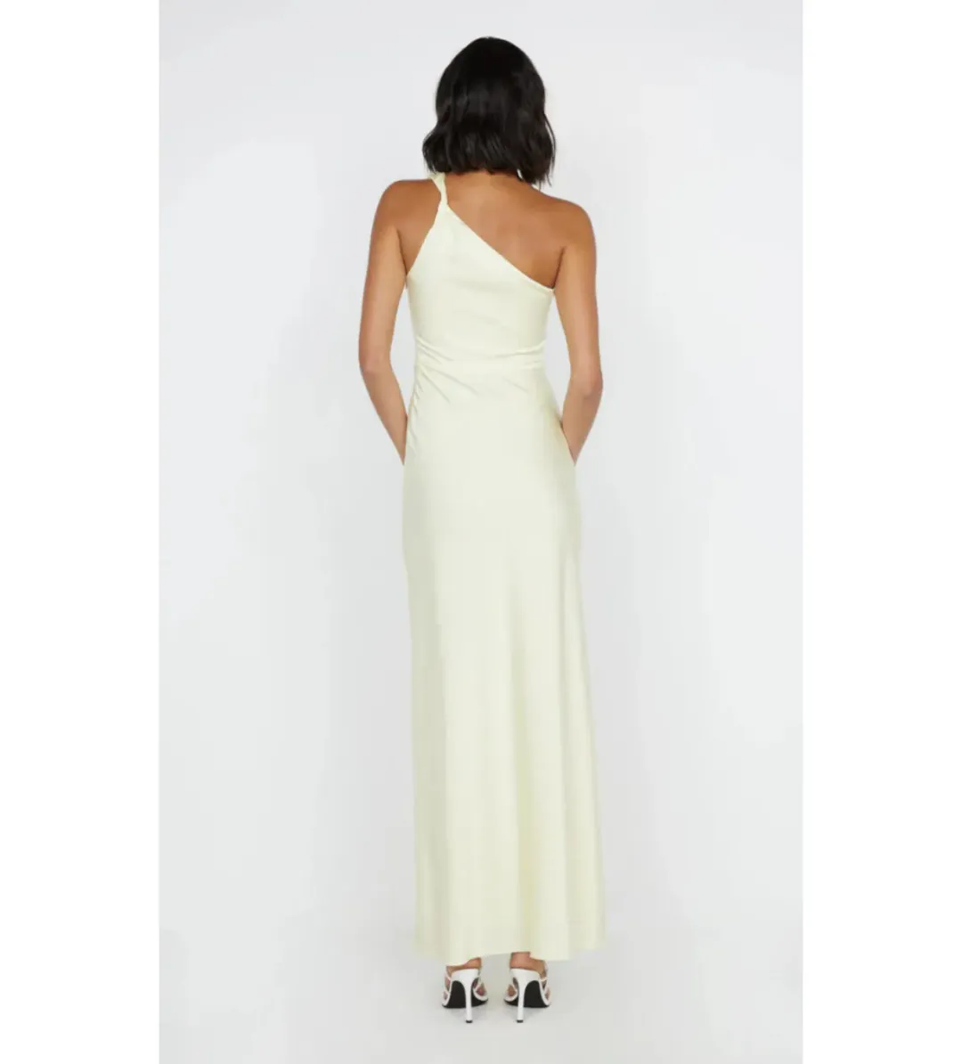 Bec & Bridge Lunetta Asym Dress Ice Yellow Size AU 8 for rent on The Volte - main image