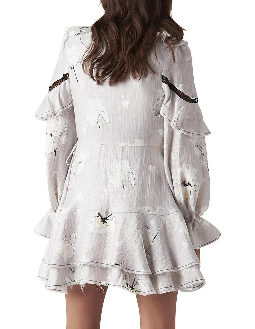 Aje Fiona Wrap Dress Print Size 10 for rent on The Volte - main image