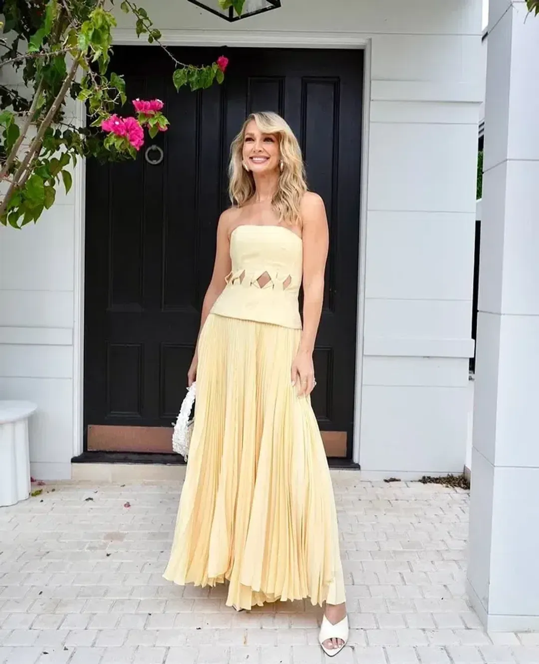 Acler Newbewick Maxi Dress in Lemon Sorbet Size AU 10 for rent on The Volte - main image