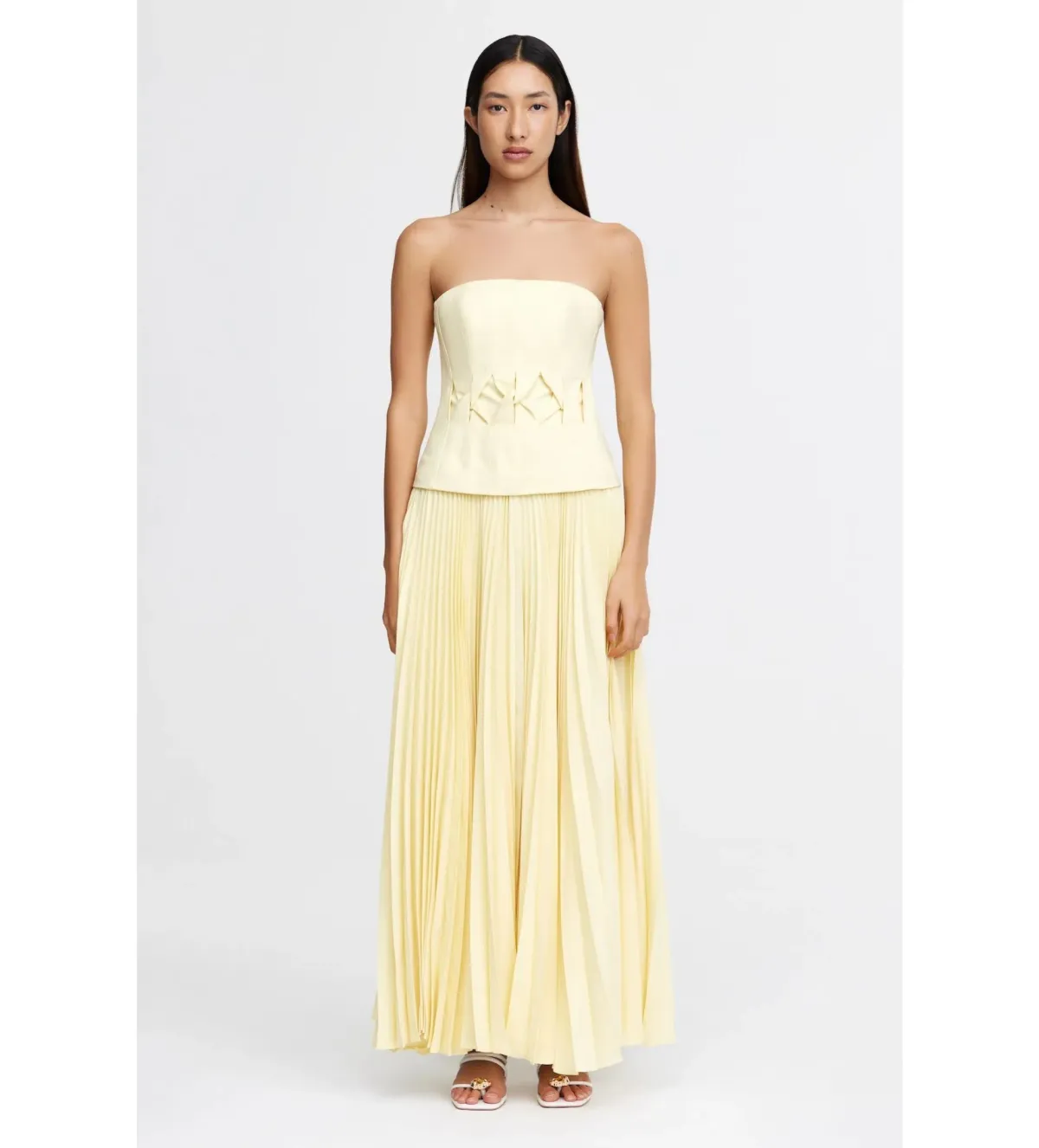 Acler Newbewick Maxi Dress in Lemon Sorbet Size AU 14 - Image 1