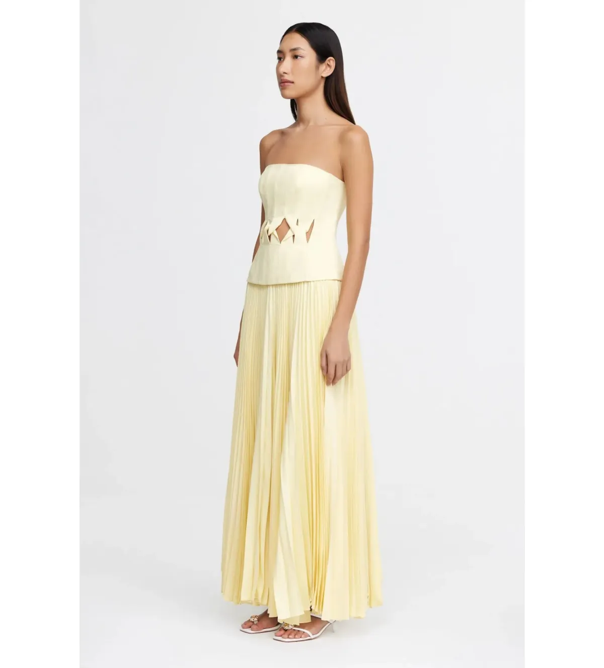 Acler Newbewick Maxi Dress in Lemon Sorbet Size AU 14 - Image 4