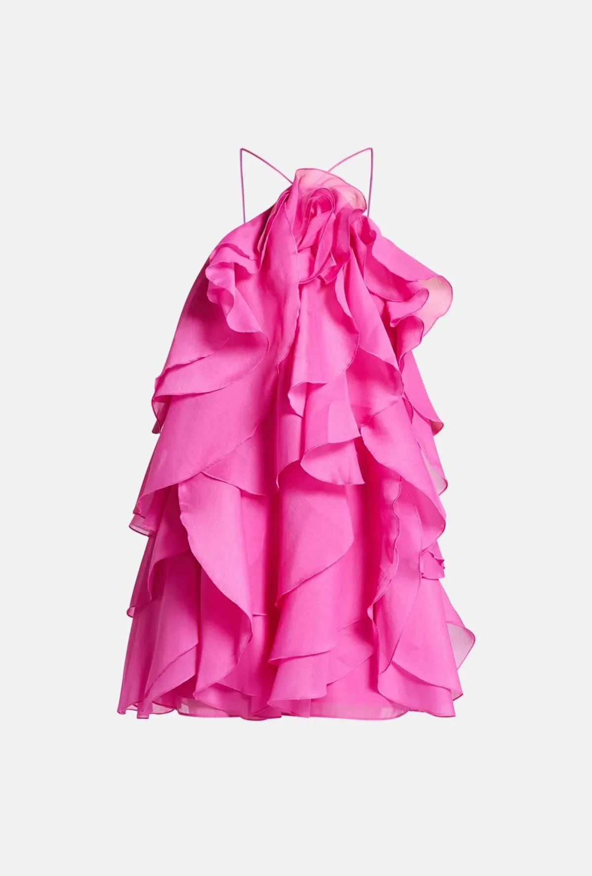 Aje Pandorea Layered Mini Dress in Fuschia Rose Size 10 - Image 7