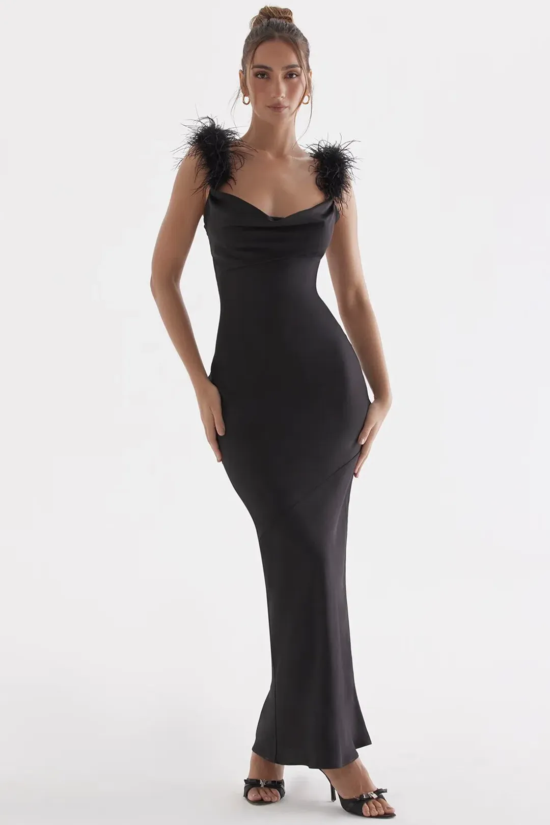 House of CB Tabitha Maxi Dress Black Size AU 6 for rent on The Volte - main image