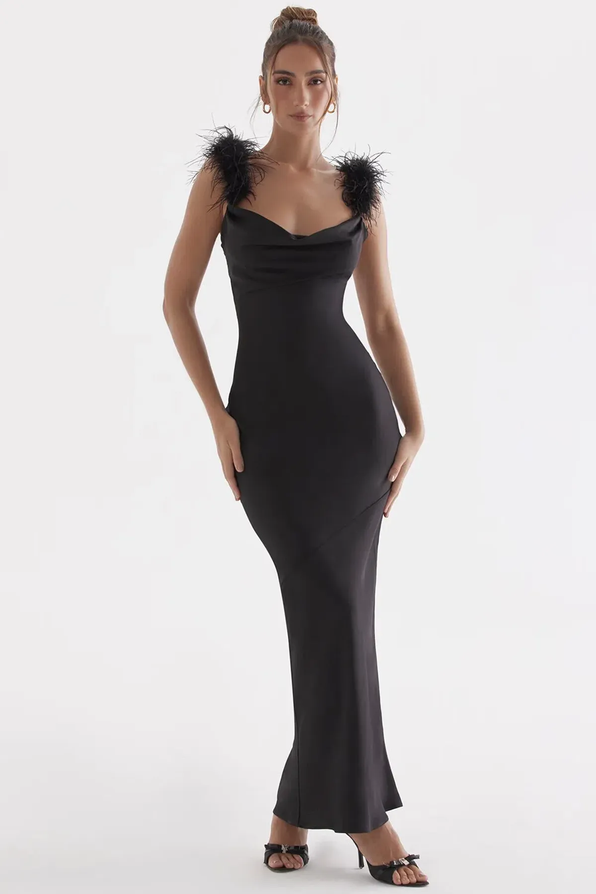 House of CB Tabitha Maxi Dress Black Size AU 6 - Image 1