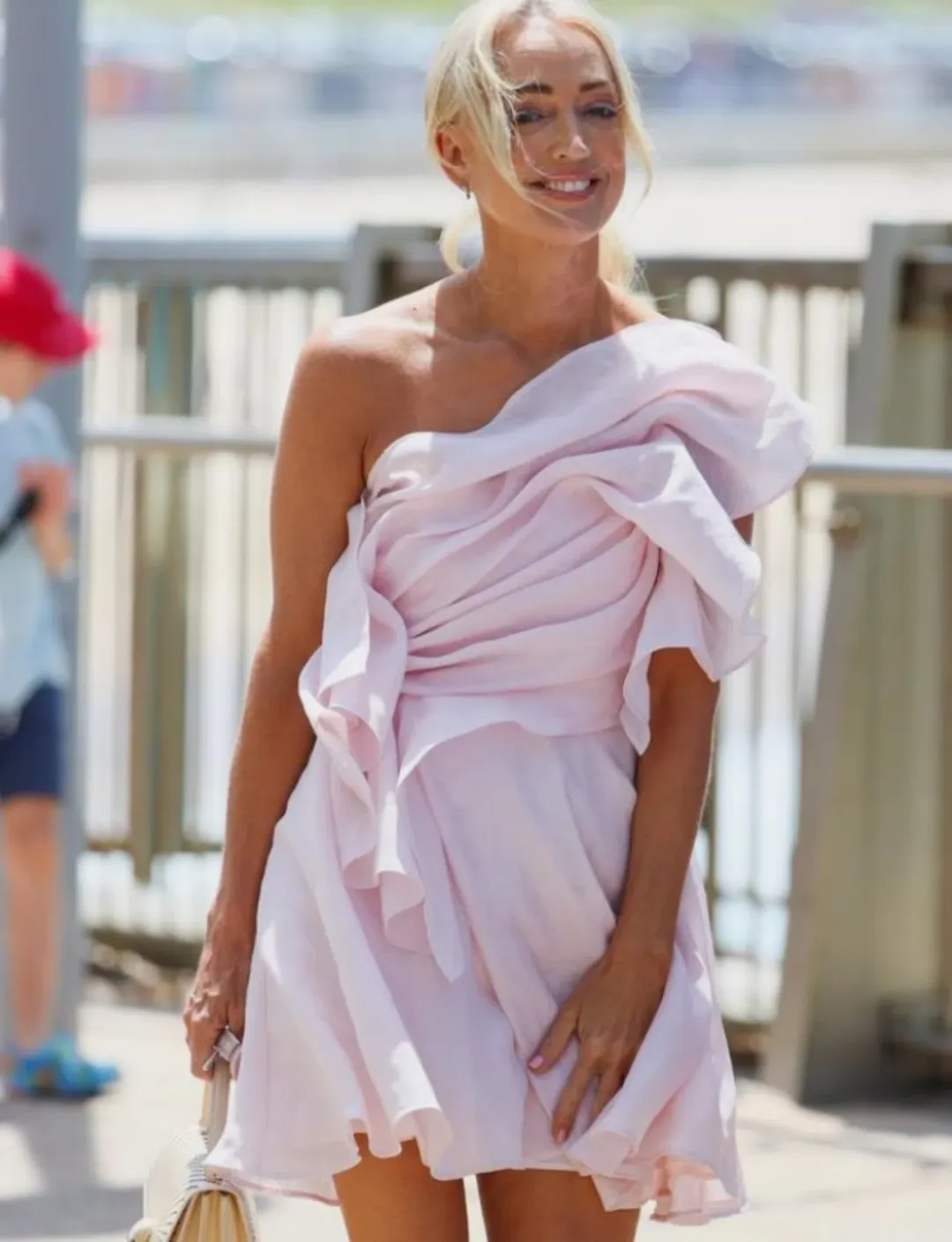 AJE Genesis Mini Dress Soft Pink Size AU 10 for rent on The Volte - main image