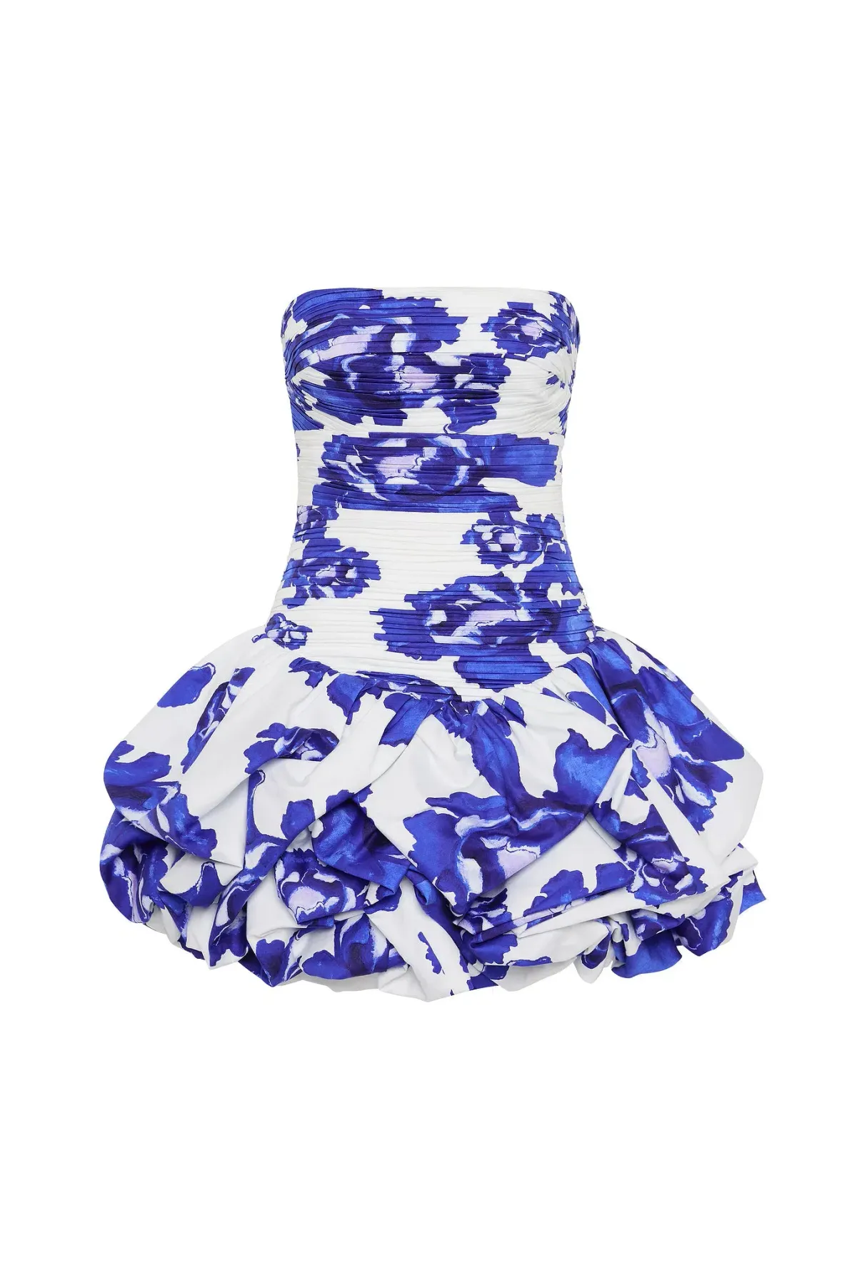 Aje Violette Bubble Hem Boldly Blooming Cobalt Mini Dress Blue Size 10 - Image 5