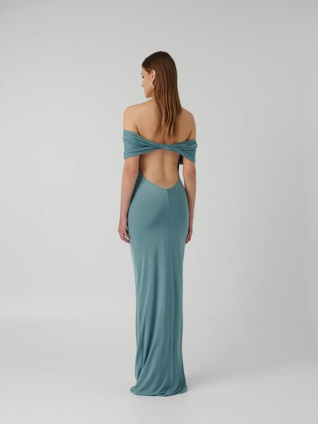 Effie Kats Viela Gown Eucalyptus Size 6/XS for rent on The Volte - main image