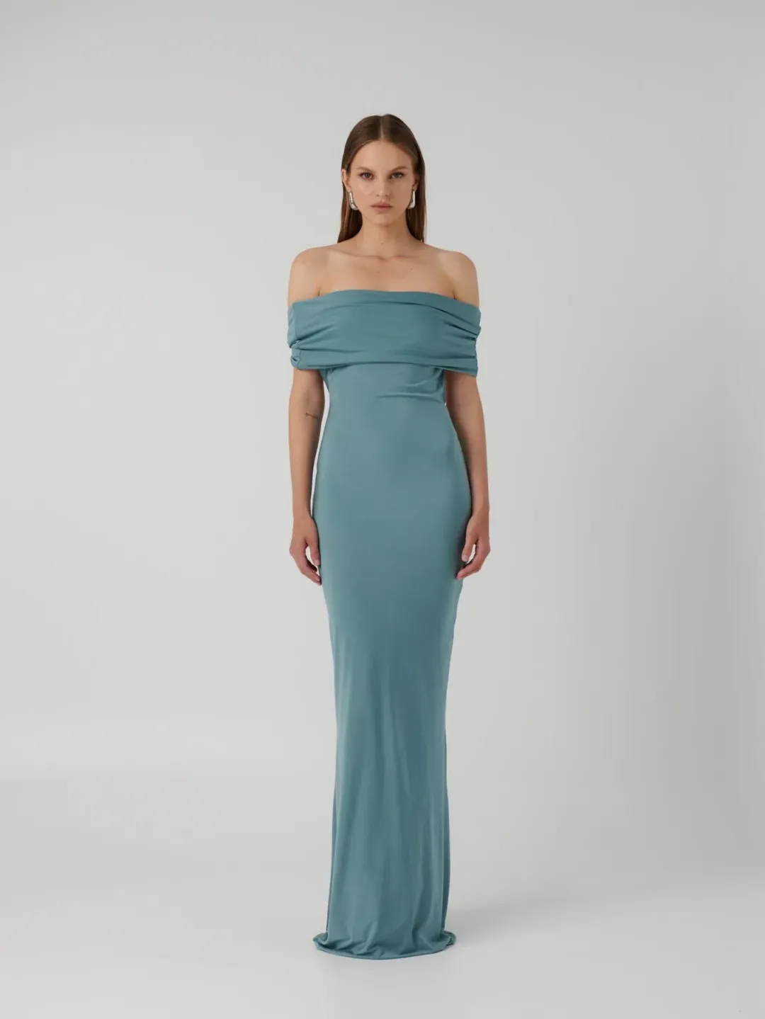 Effie Kats Viela Gown Eucalyptus Size 6/XS for rent on The Volte - main image