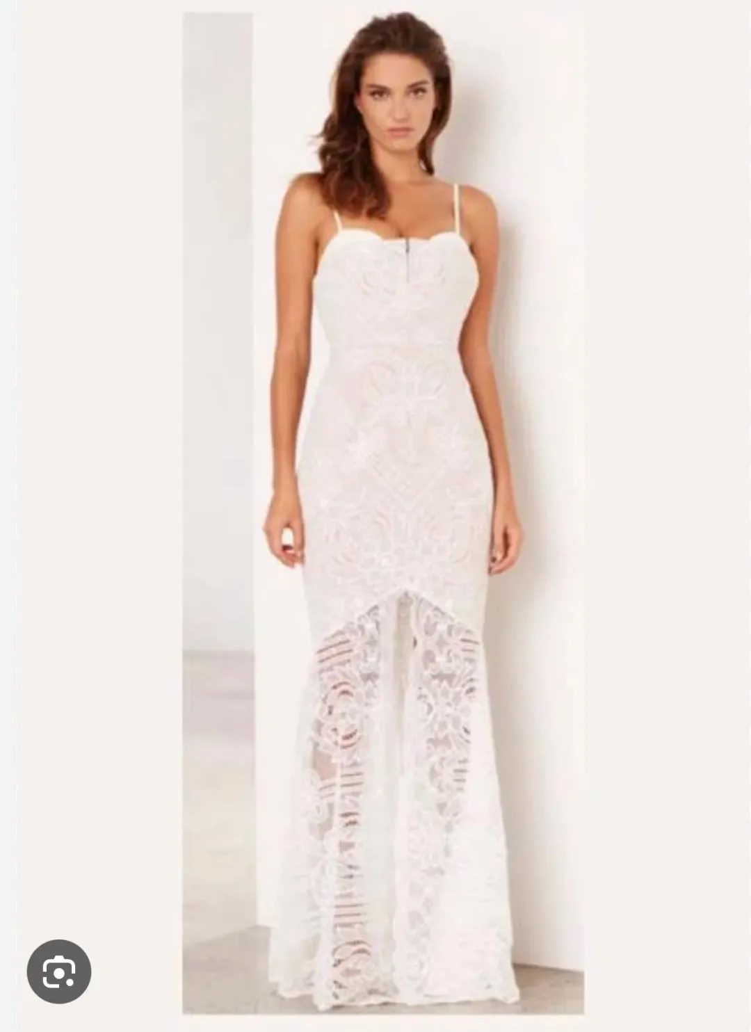 Sheike Lunar Lace Maxi Ivory Size 16 for rent on The Volte - main image