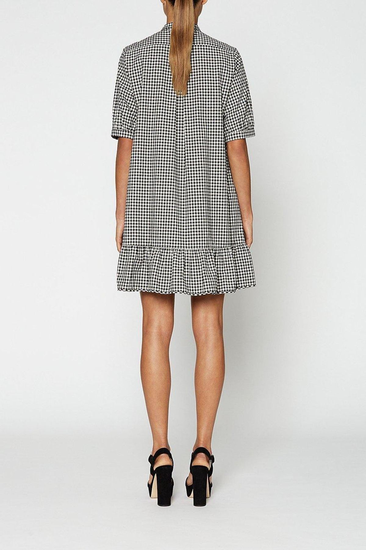 Scanlan Theodore Gingham Ruffle Dress size 8 - Image 2