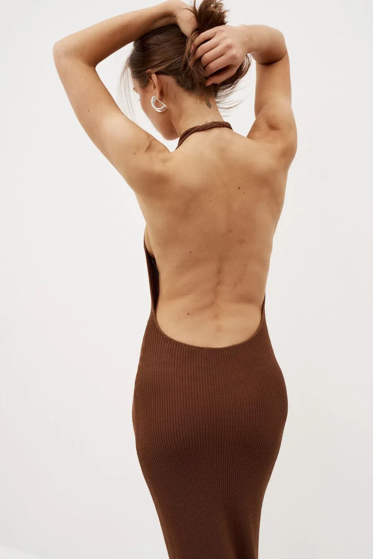 Aya Muse Kala Dress Espresso Size M/AU 10 - Image 3