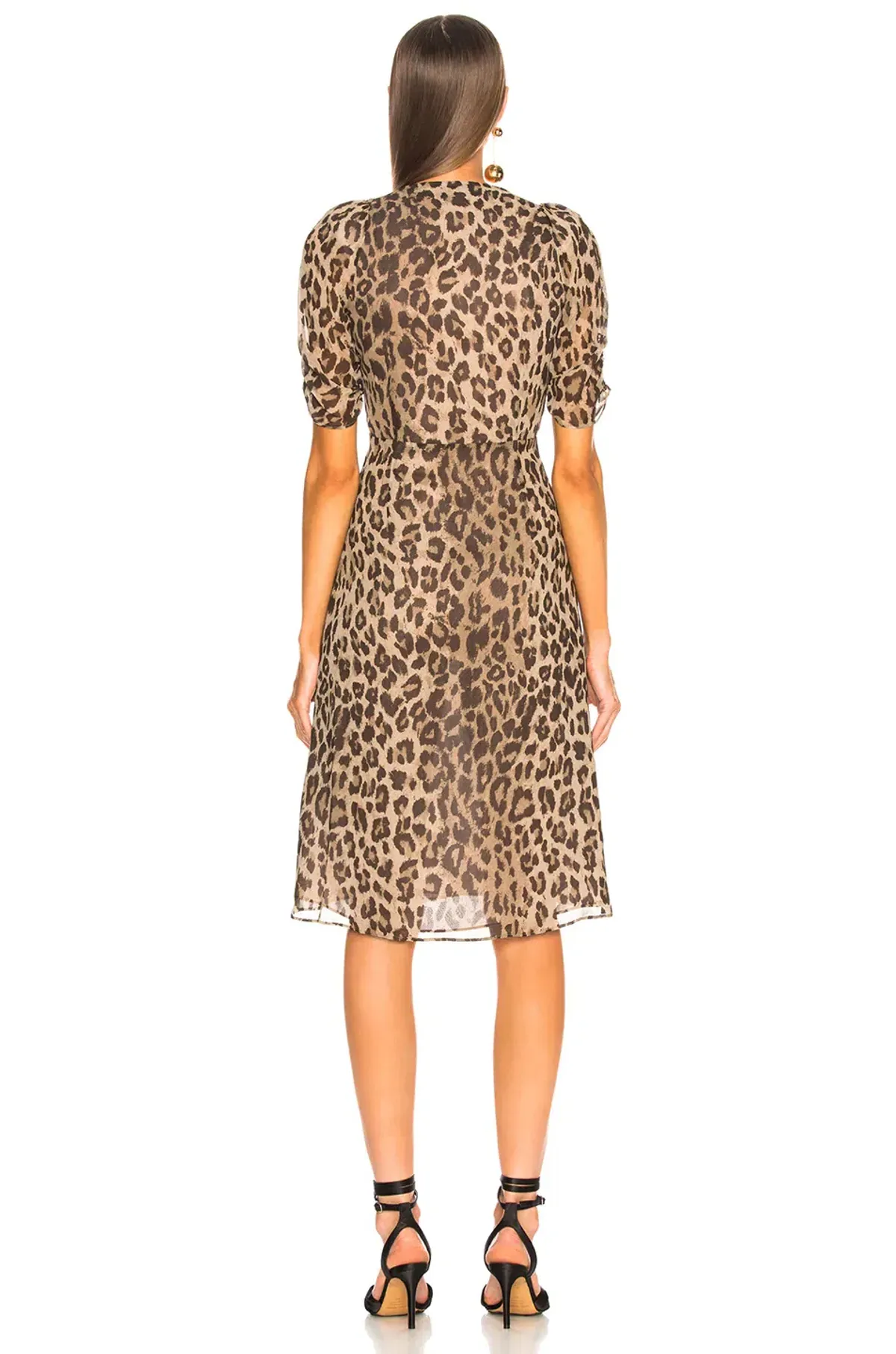 Nicholas Tea Dress Leopard Print Size 6 - Image 2