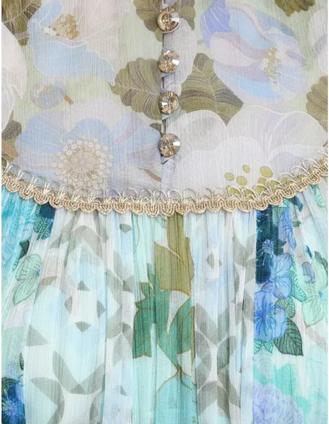 Zimmermann Rhythym Trimmed Billlow Midi Dress Size: 0 for rent on The Volte - main image