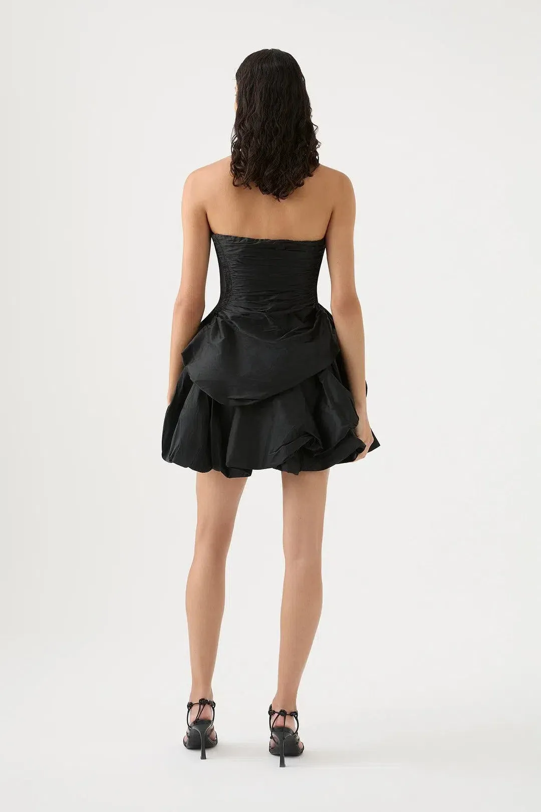 Aje Daybreak Strapless Mini Dress Black Size 10 for rent on The Volte - main image