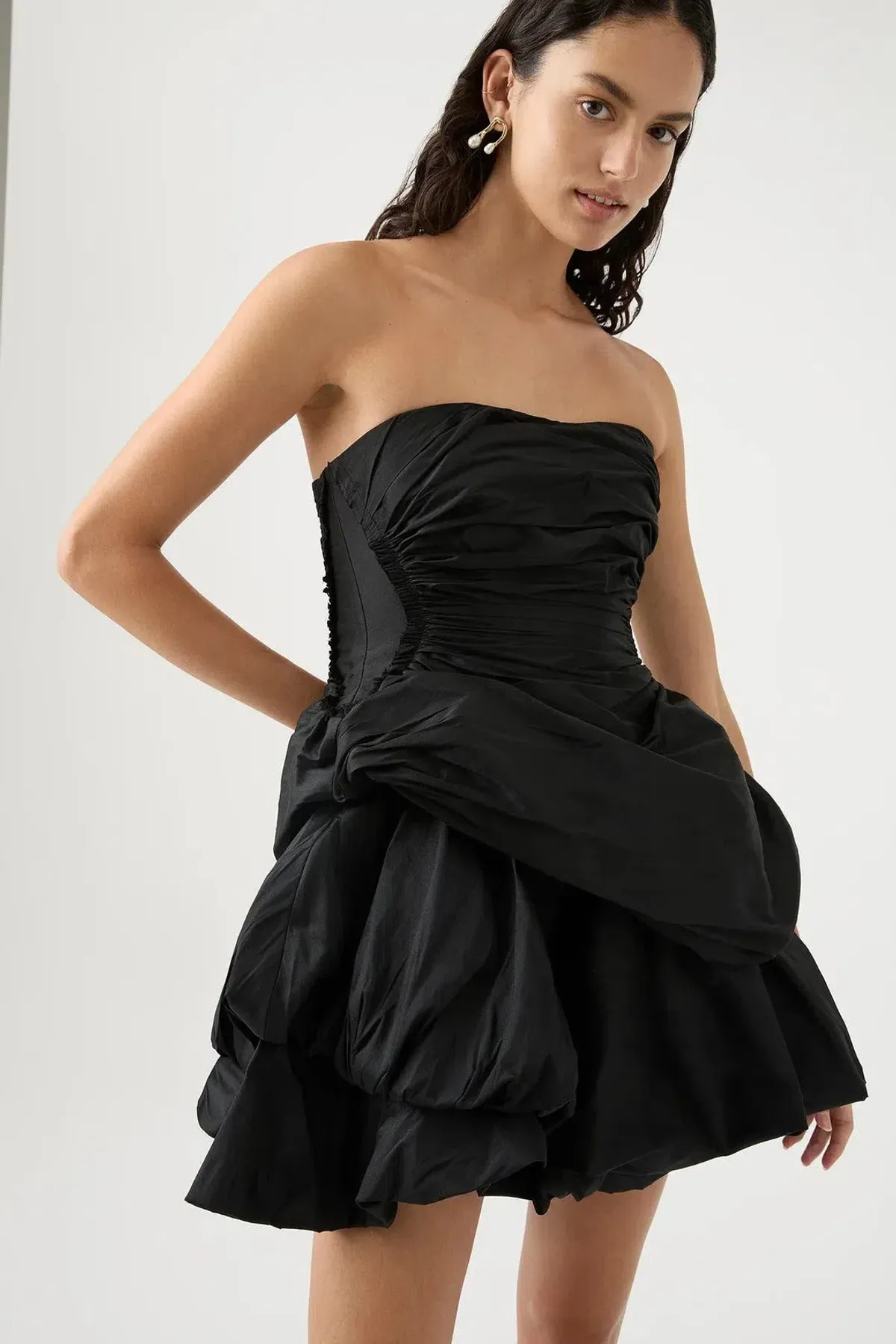 Aje Daybreak Strapless Mini Dress Black Size 10 - Image 2