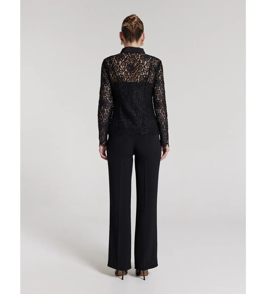 Perri Cutten Como Lace Shirt Black Size AU 6 for rent on The Volte - main image