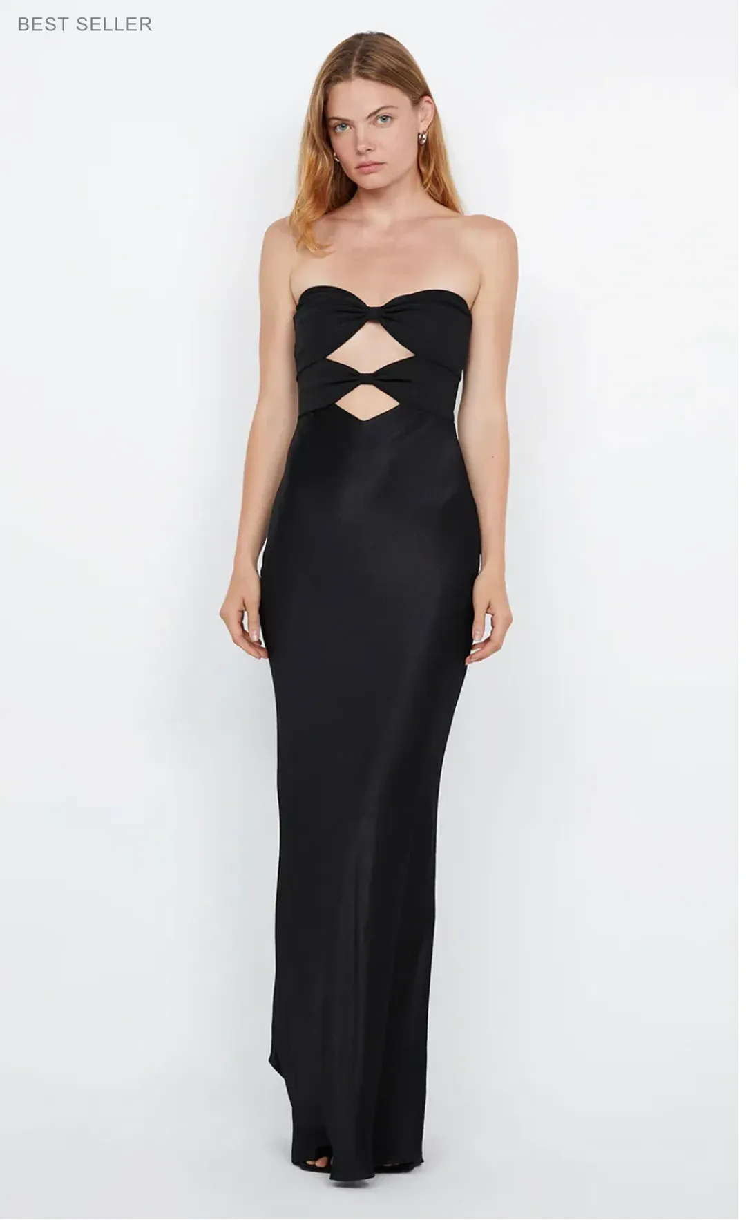 Bec & Bridge Halle Strapless Dress Maxi Black Size AU 8 for rent on The Volte - main image