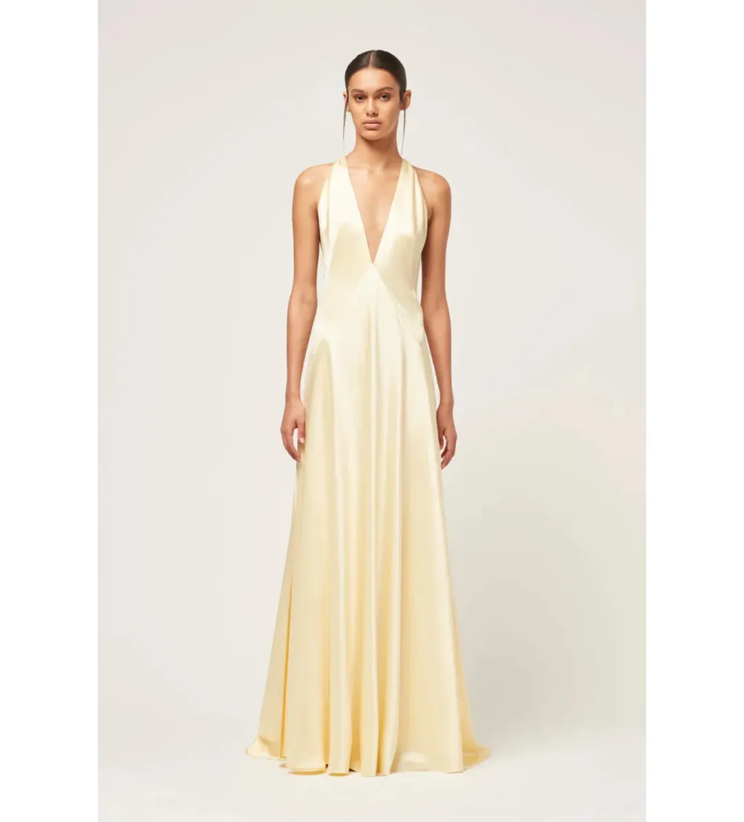 Michael Lo Sordo Bond 007 Paloma Dress Pale Yellow Size 6/XS for rent on The Volte - main image