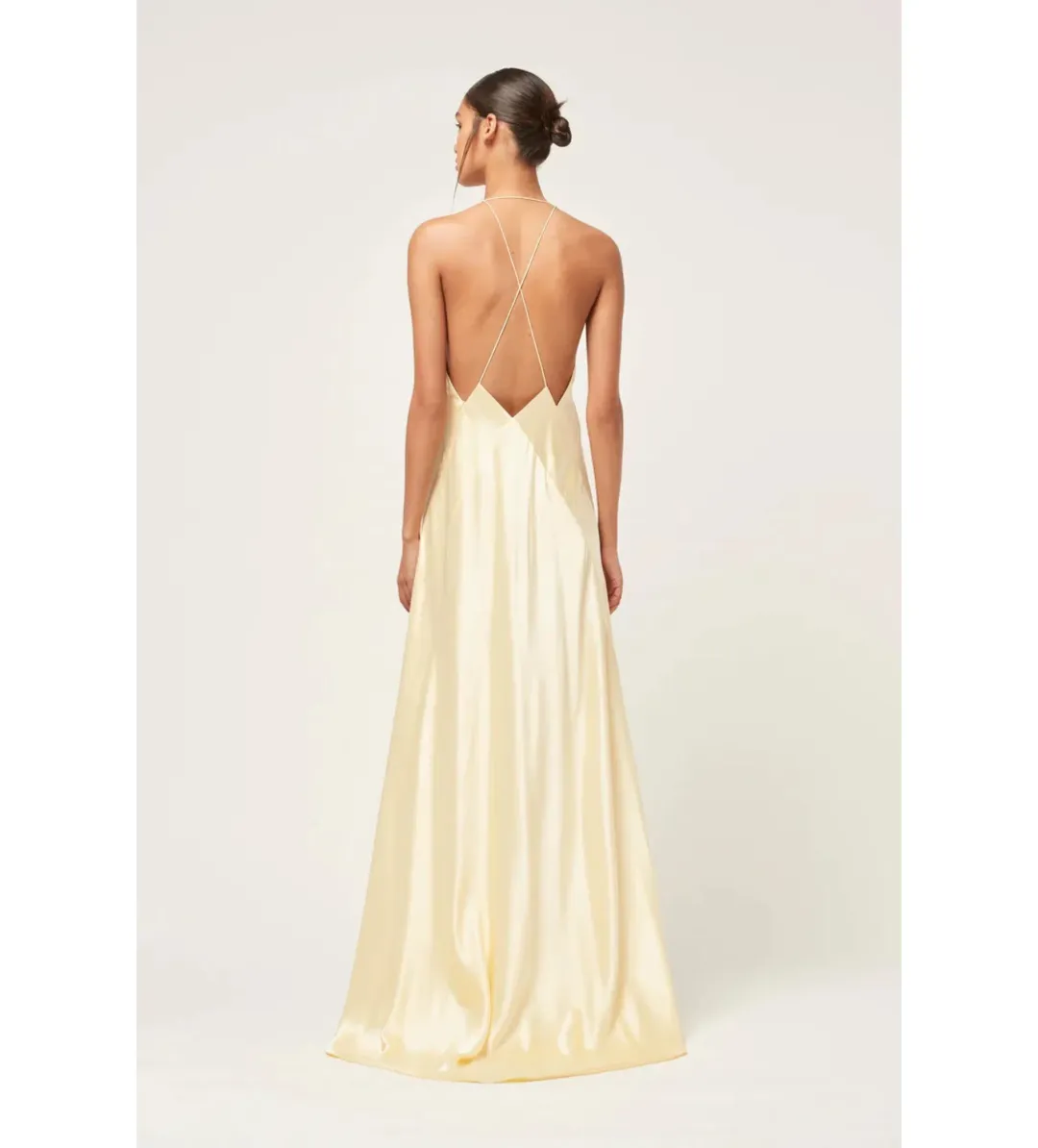 Michael Lo Sordo Bond 007 Paloma Dress Pale Yellow Size 6/XS for rent on The Volte - main image
