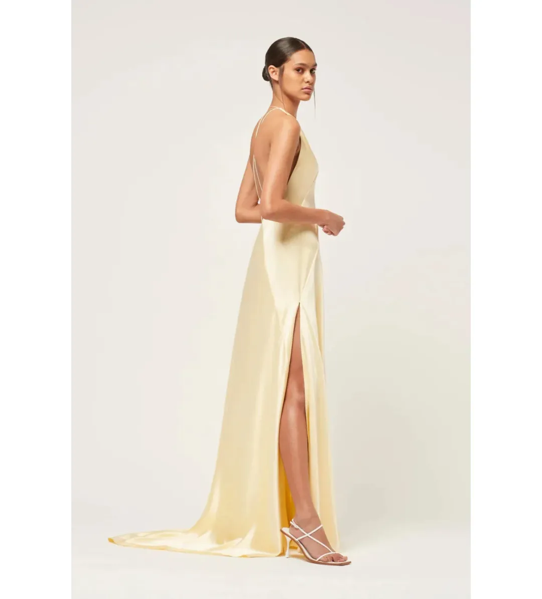 Michael Lo Sordo Bond 007 Paloma Dress Pale Yellow Size 6/XS for rent on The Volte - main image