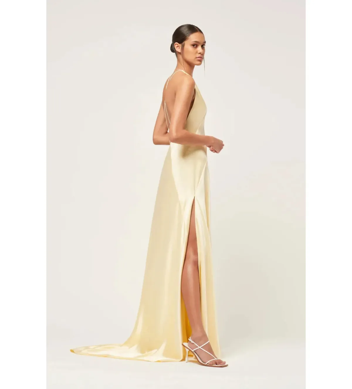 Michael Lo Sordo Bond 007 Paloma Dress Pale Yellow Size 6/XS - Image 2