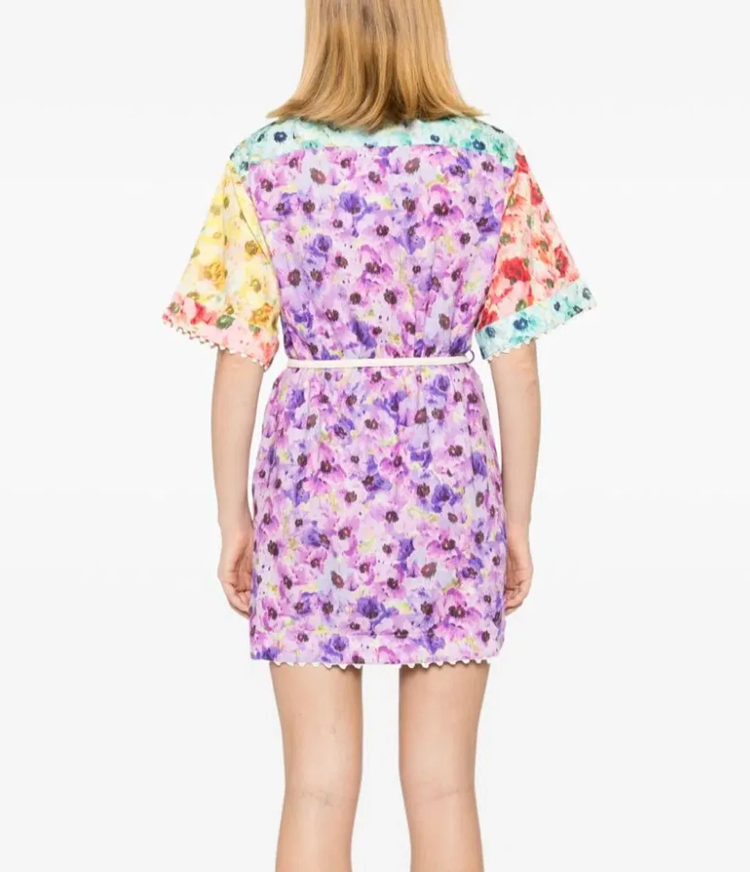 Zimmermann Lightburst Mini Shirt Dress Size AU 10 for rent on The Volte - main image