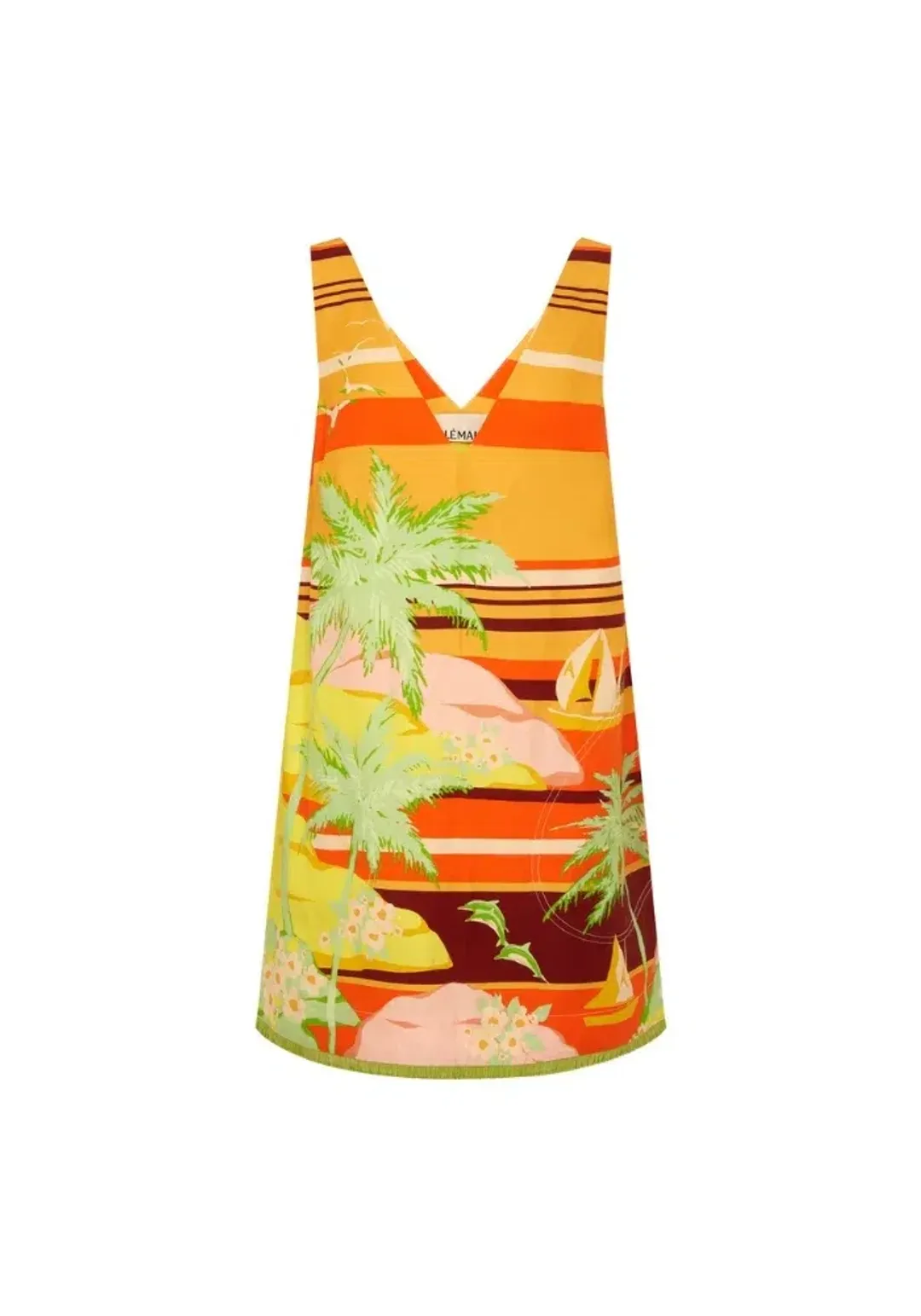 Alemais Palm Island V Neck Mini Dress Multi Size 6 for rent on The Volte - main image
