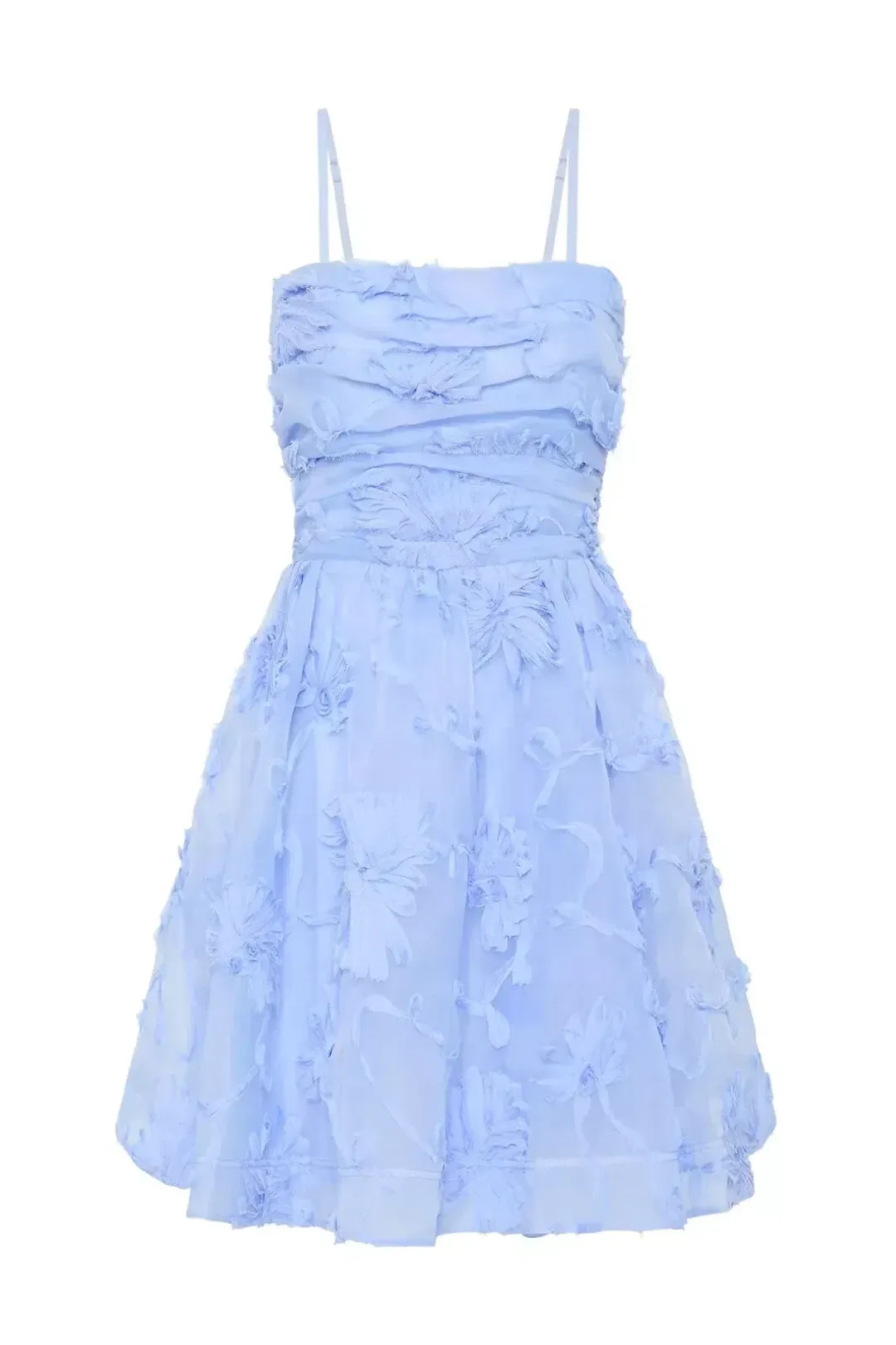 Aje Evangeline Mini Dress Light Sky Blue Size AU 16 for rent on The Volte - main image