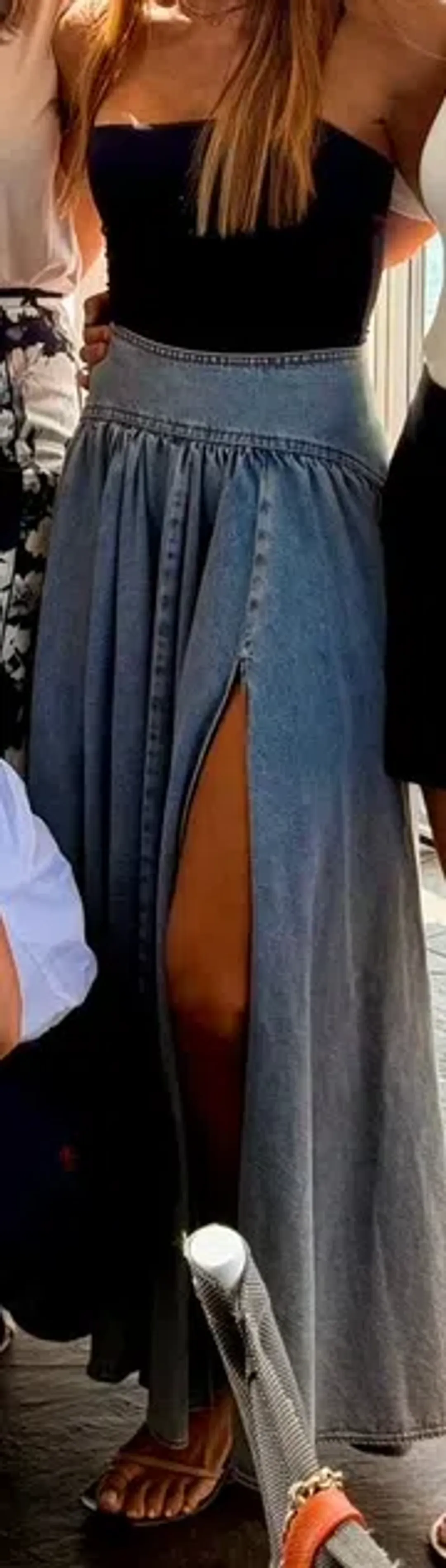 Zimmerman Circle Denim Skirt Sea Foam Size 8/S for rent on The Volte - main image