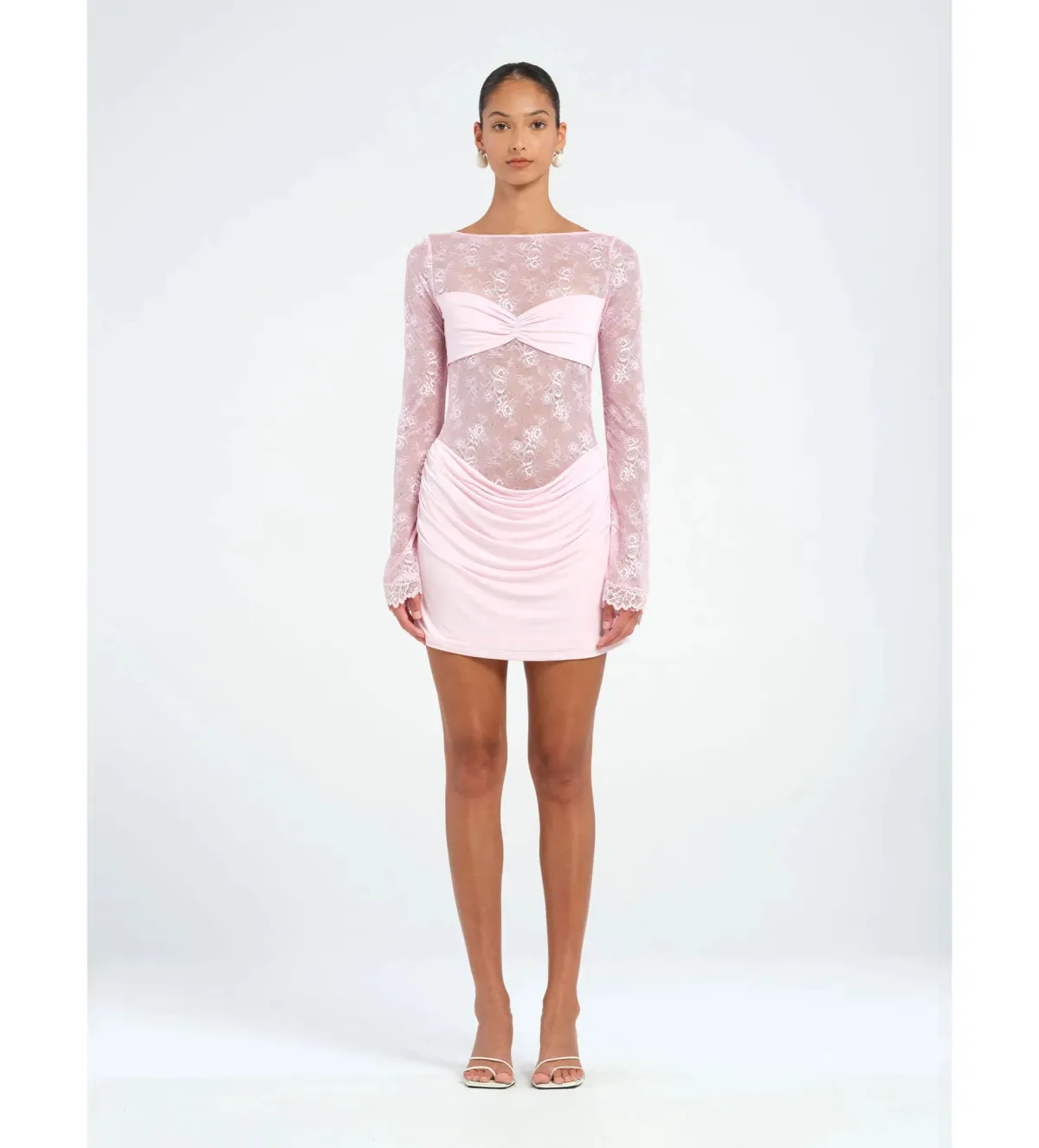 Benni Oskar Mini Dress in Baby Pink Size AU 10 - Image 1