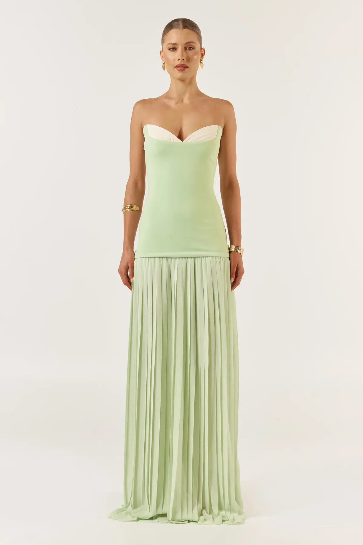 She is OLLÁ Nicolette Maxi Dress Green Size 8  - Image 3