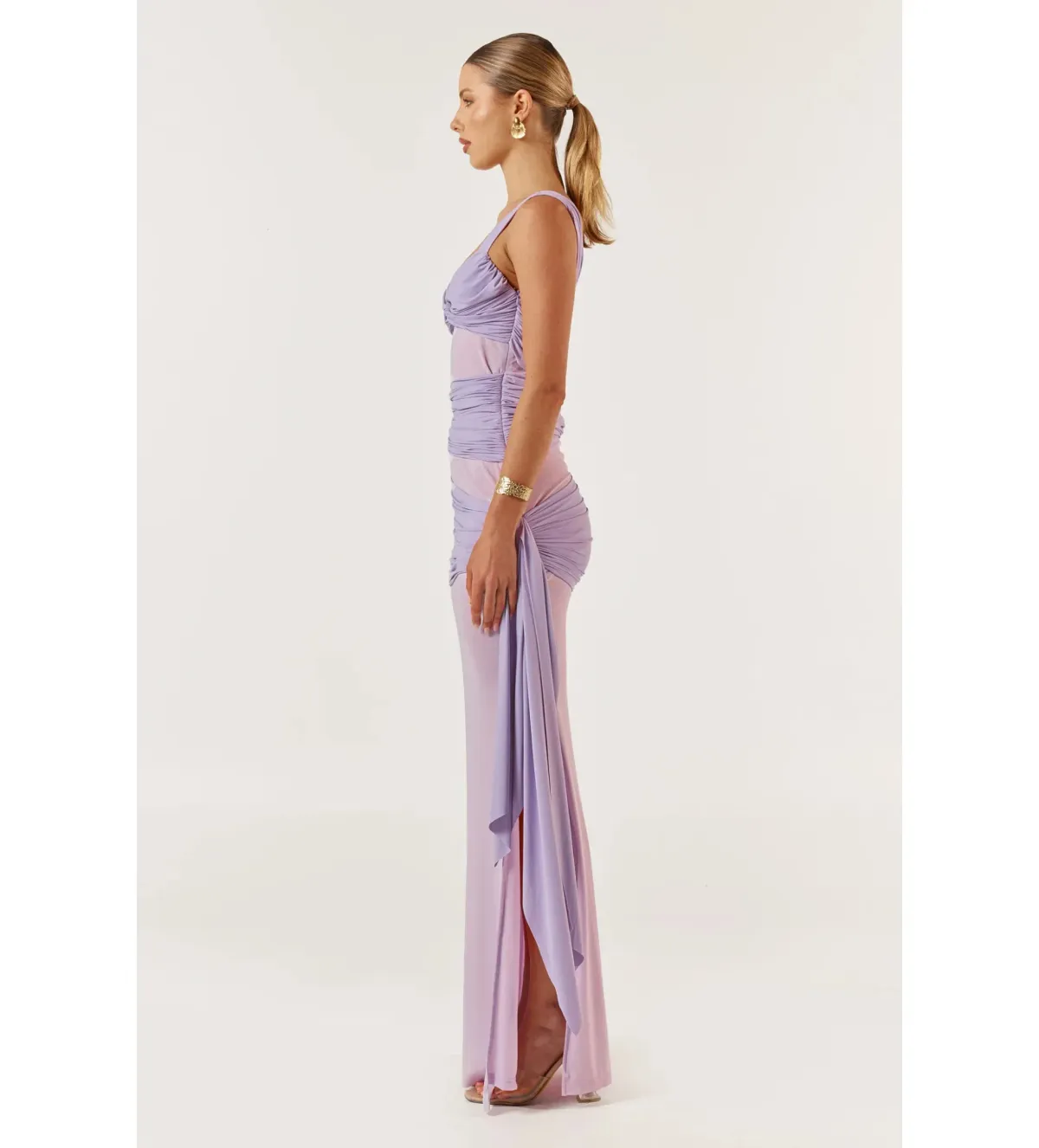 She is Olla Ariel Maxi Dress Lavender Size AU 8 - Image 6