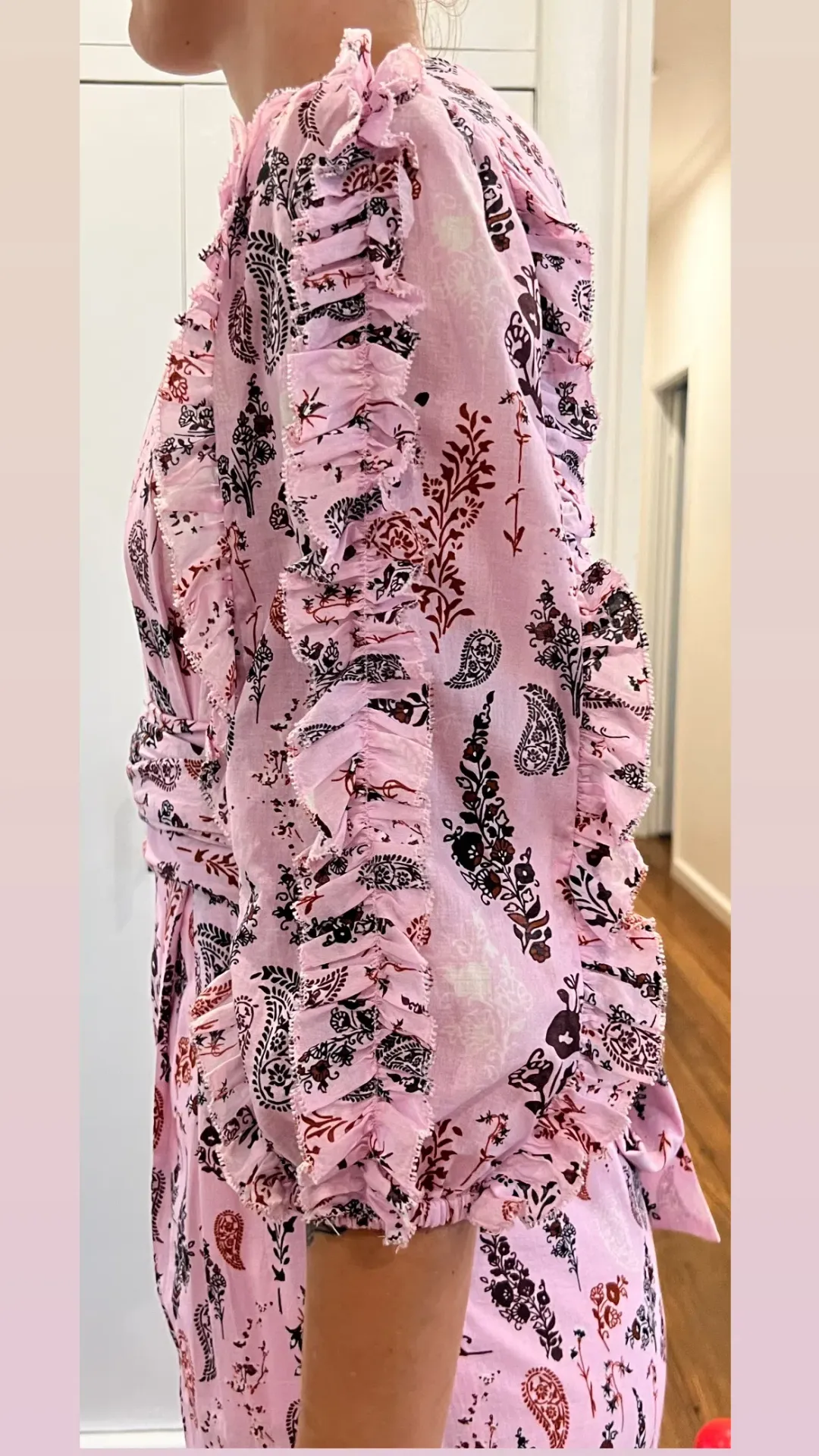Joslin Jumpsuit Paisley Pink Size AU 10 for rent on The Volte - main image