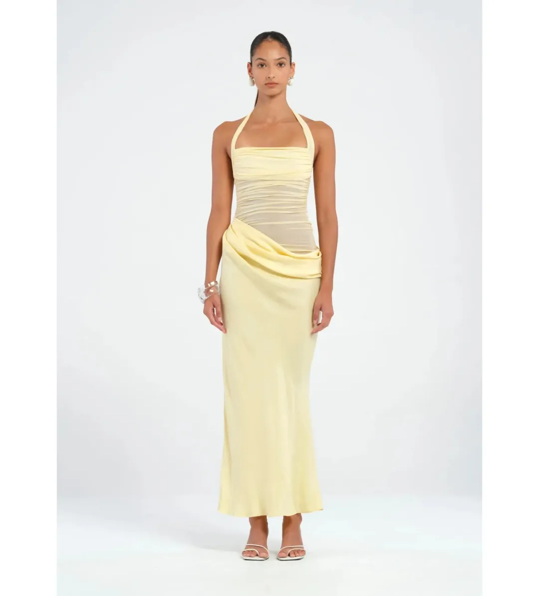 Benni Gina Maxi Dress in Butter Size AU 6 for rent on The Volte - main image