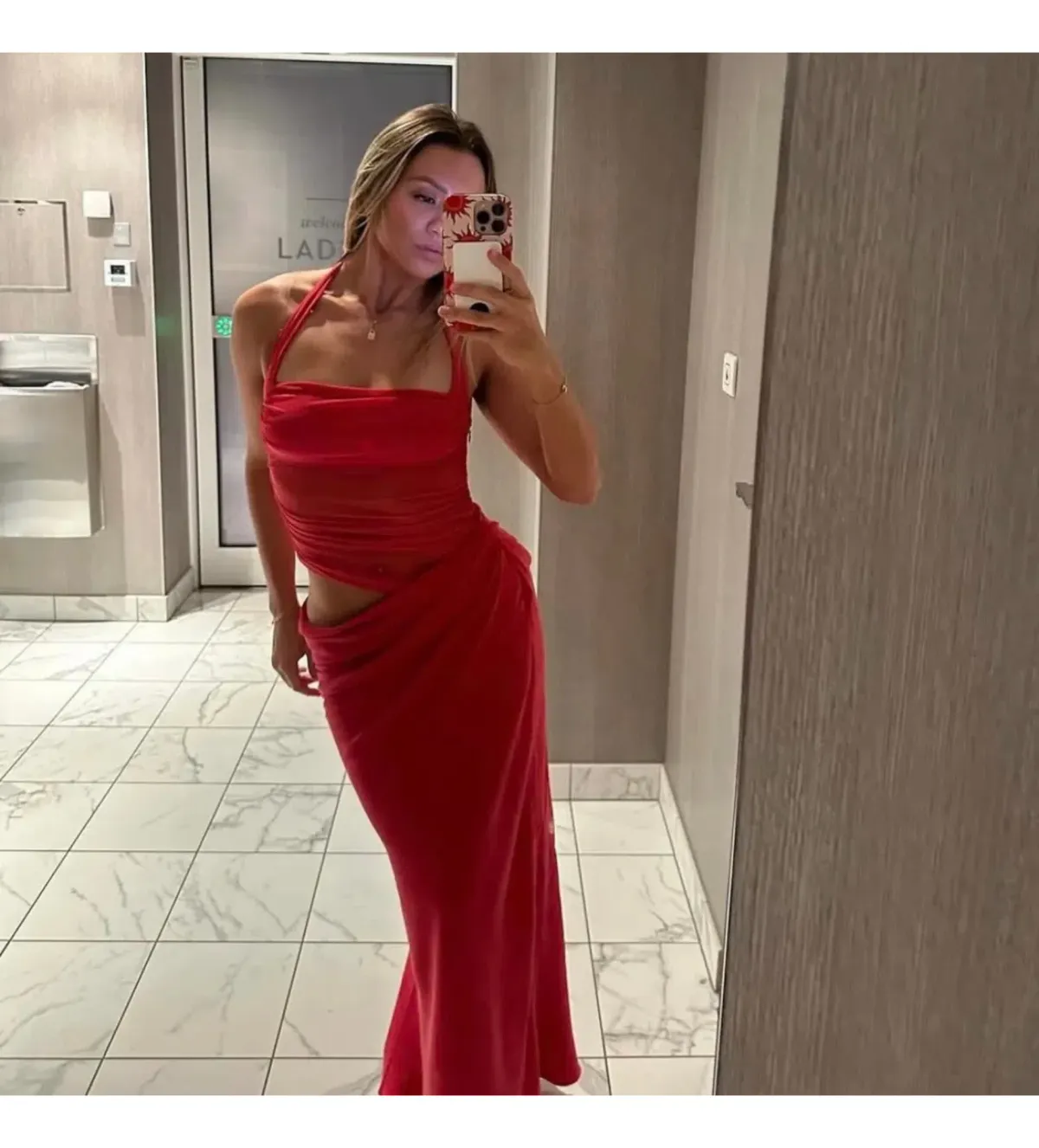 Benni Gina Maxi Dress in Watermelon Size AU 8 - Image 5