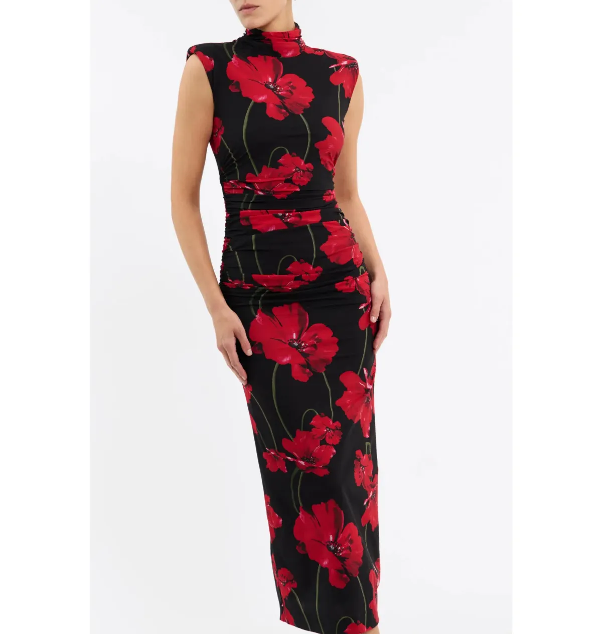 Rebecca Vallance Poppy Fields Midi Dress Floral Print Size AU 12 - Image 3
