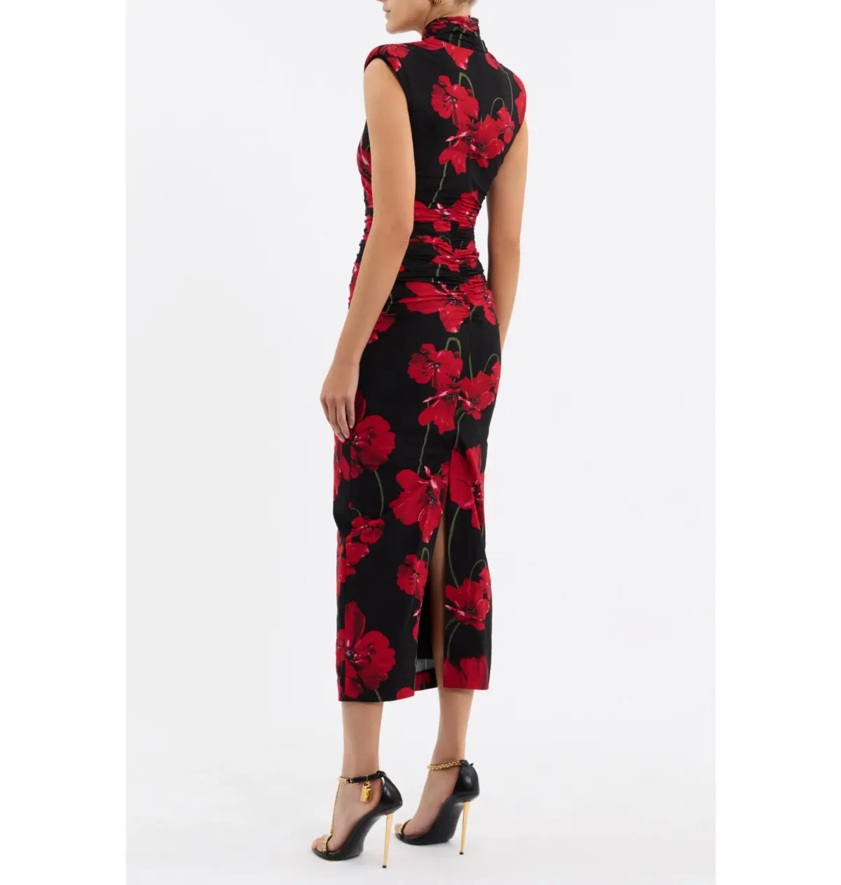 Rebecca Vallance Poppy Fields Midi Dress Floral Print Size AU 12 - Image 4