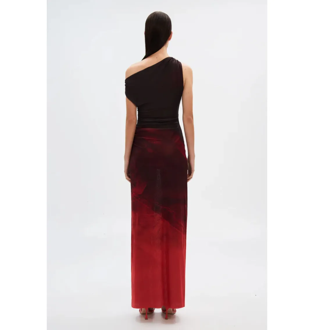 MISHA The Nyra Mesh Gown Venus Print Size AU 6 for rent on The Volte - main image