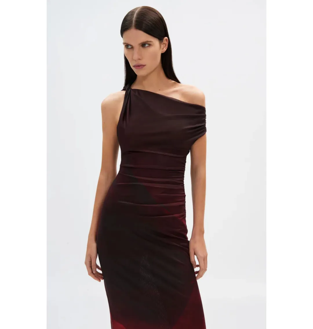 MISHA The Nyra Mesh Gown Venus Print Size AU 6 for rent on The Volte - main image