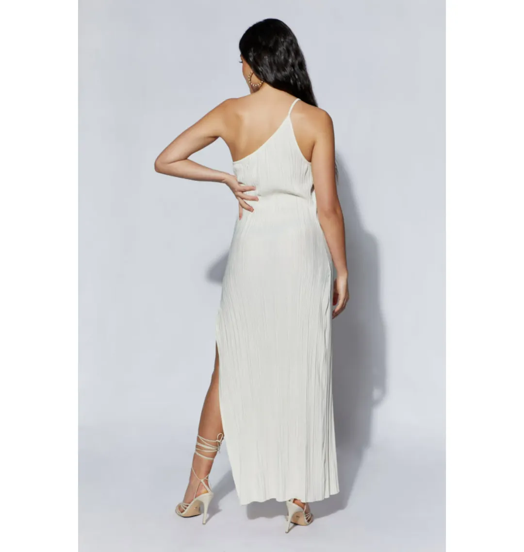 Meshki Pari Crinkle Maxi Dress Wheat Size S / AU 8 for rent on The Volte - main image