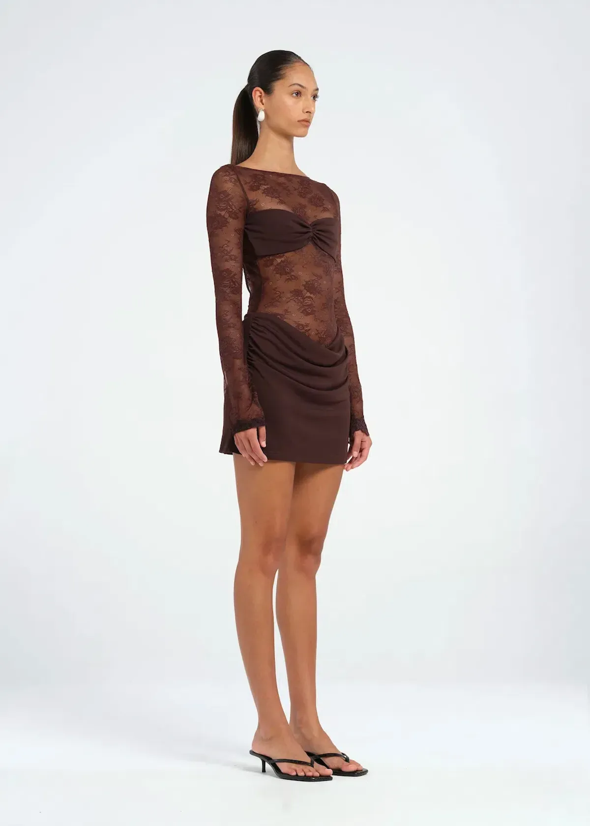 BENNI Oskar Mini Dress Brown Size 8 / AU 8 - Image 2