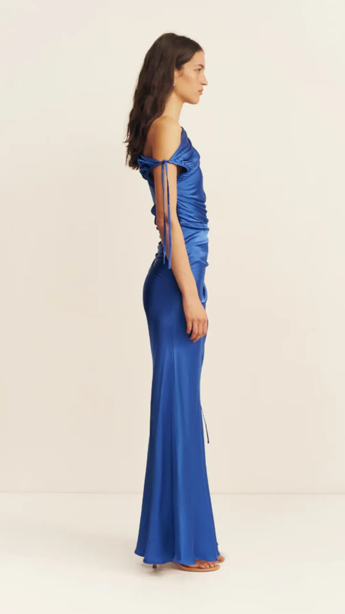 Shona Joy - Tatum Gathered Maxi Dress In Ultramarine - Size 10 - Image 3
