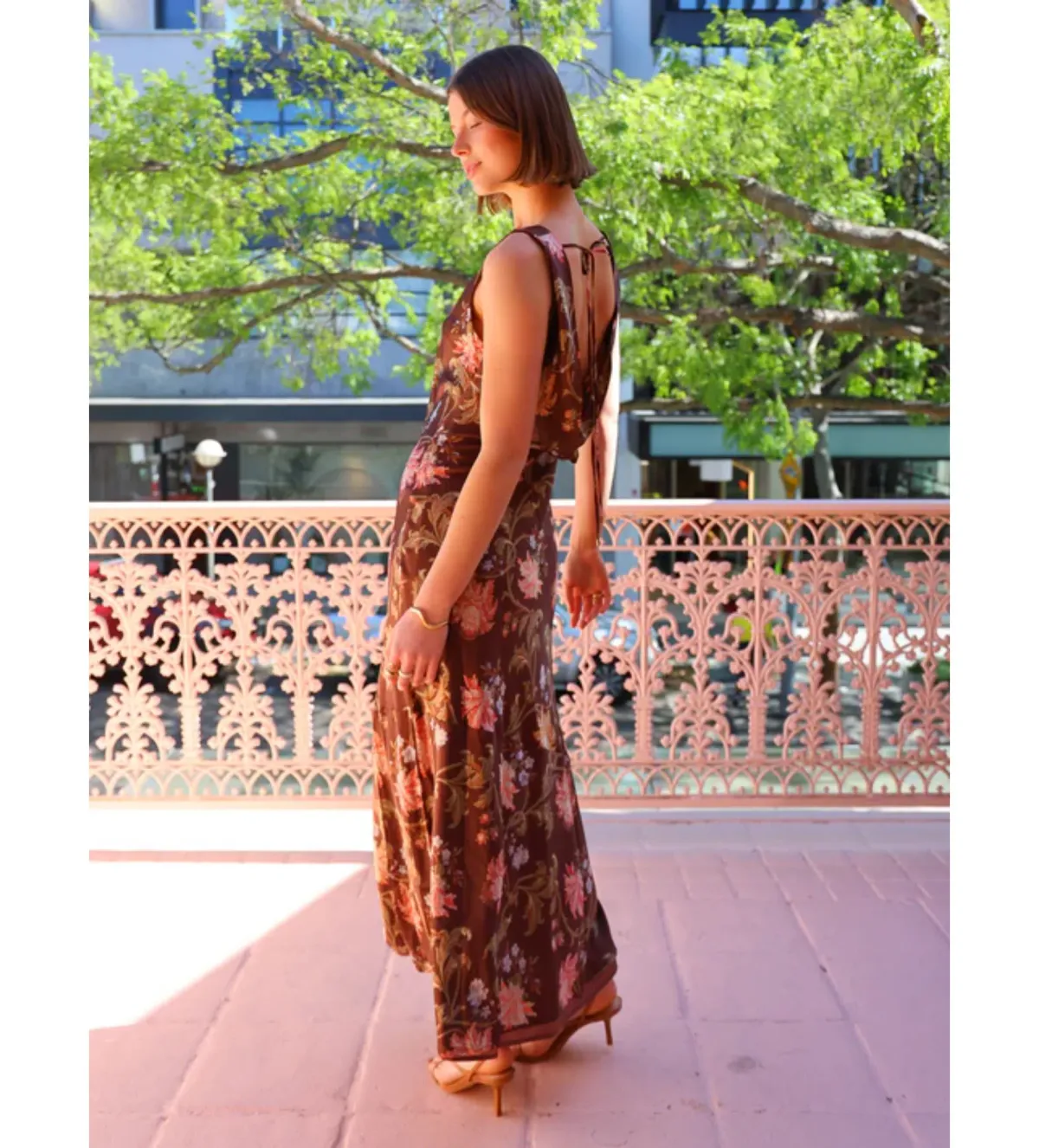 Hansen & Gretel Chloe dress in Carob Floral Size S/ AU 8  - Image 2