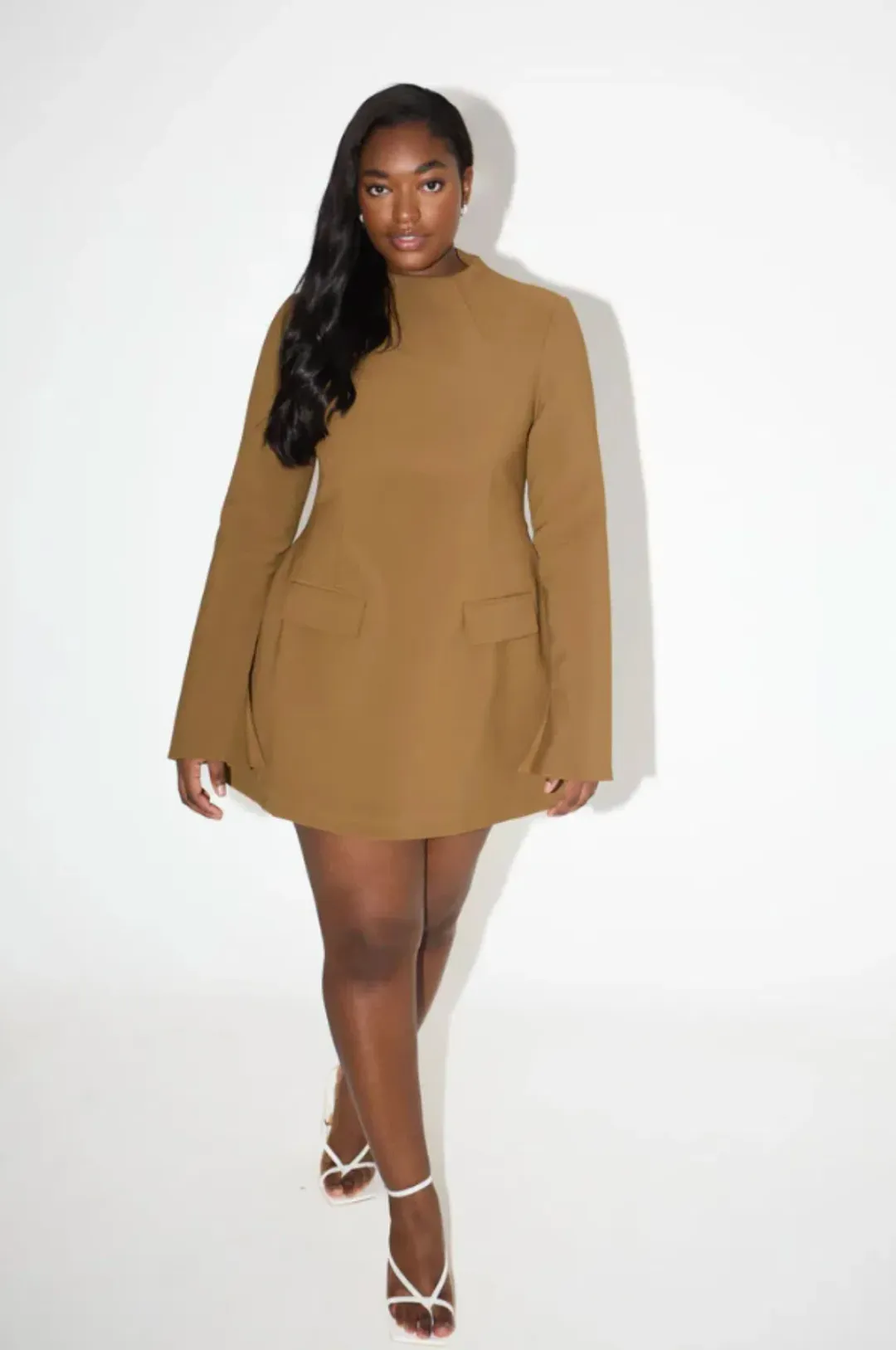 Odd Muse The Ultimate Muse Split Sleeve Mini Dress Olive Size AU 8 for rent on The Volte - main image