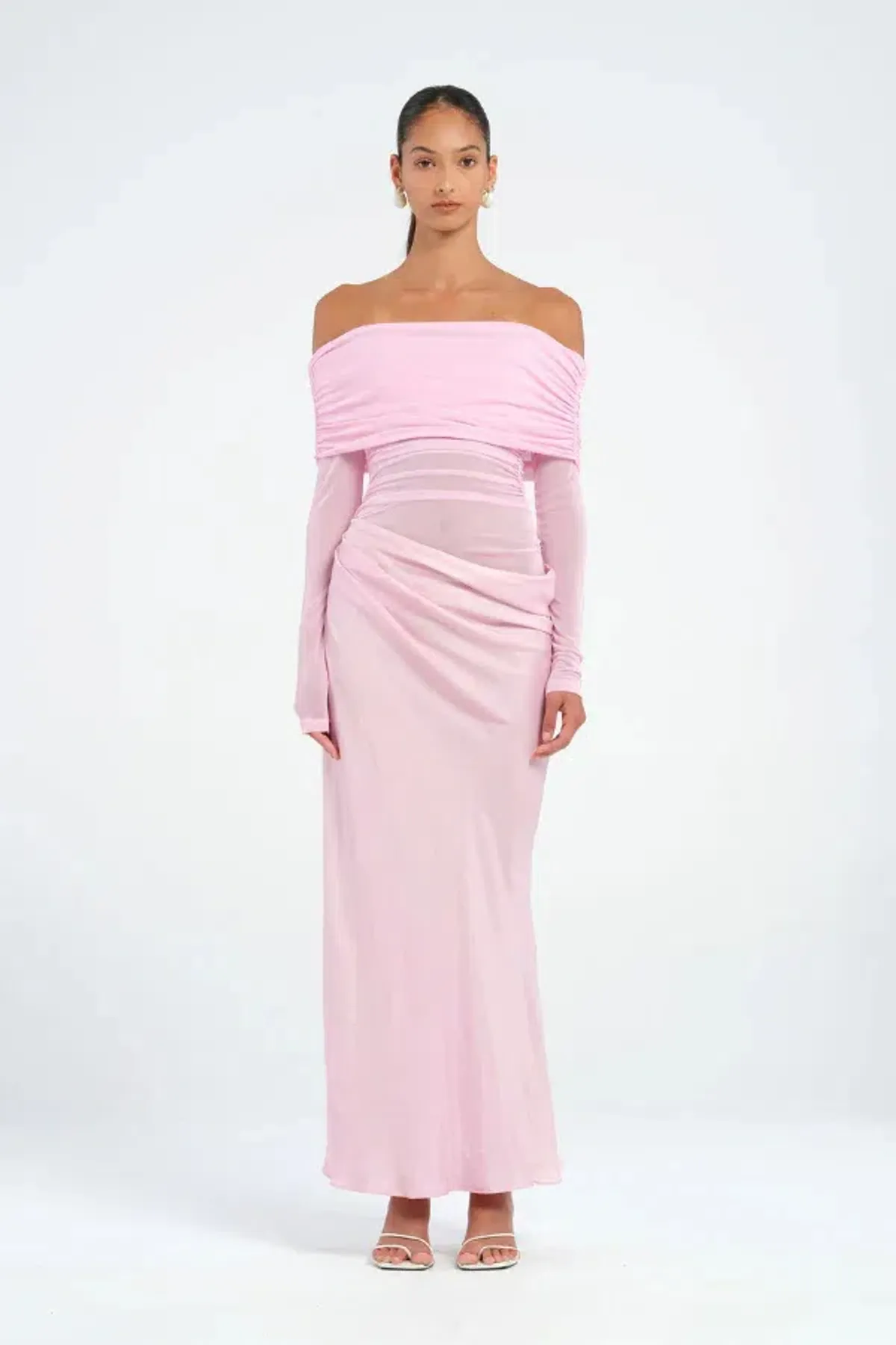 Benni Yasmin Off Should Baby Pink Dress Size 6 - Image 1